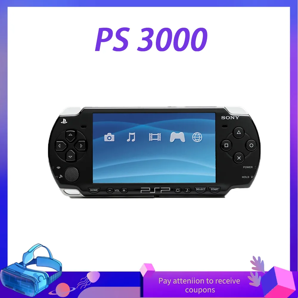 Original PSP 3000 Handheld Game Console with 128GB Memory Pre Loaded with Free Games