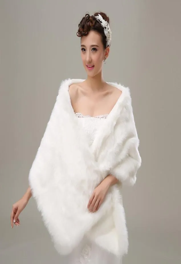 2016 Whole Faux Fur Wedding Bridal Wrap IvoryRedBlackpink Frau Schalkap Stahl auf Lager 170355299580