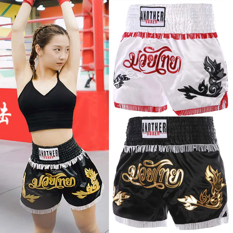 MUAY THAI BOXING SHORTS ADULTS MENSELS FEMMES KIDS FORME LA FORMATION AU CONBUT