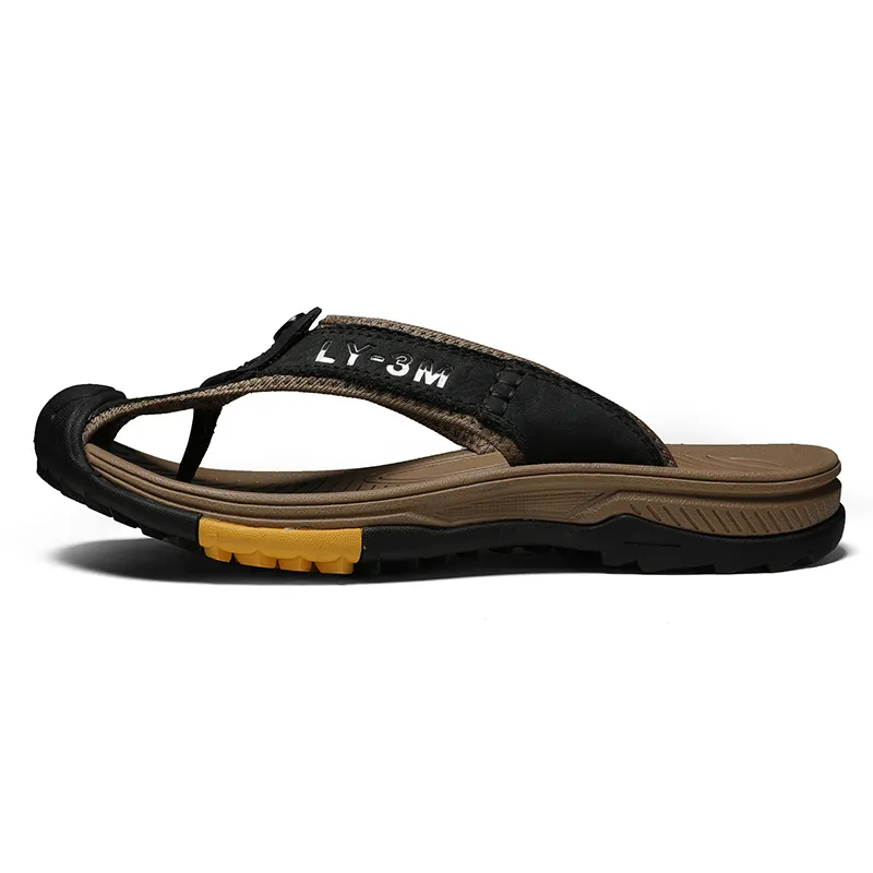 Men’s Genuine Cow Leather Sandals Amazon.com: ZYQHMY Men Genuine Leather Sandals Outside Cow  main image 4