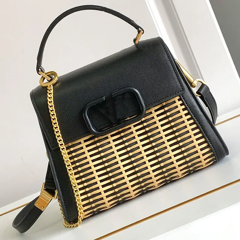 Weave Handtaschen Geldbeutel Designer Crossbody Taschen Echte Leder abnehmbare Kette Innen Reißverschluss Tasche Neueste Umhängetaschen Bodennagel Magnetknopf