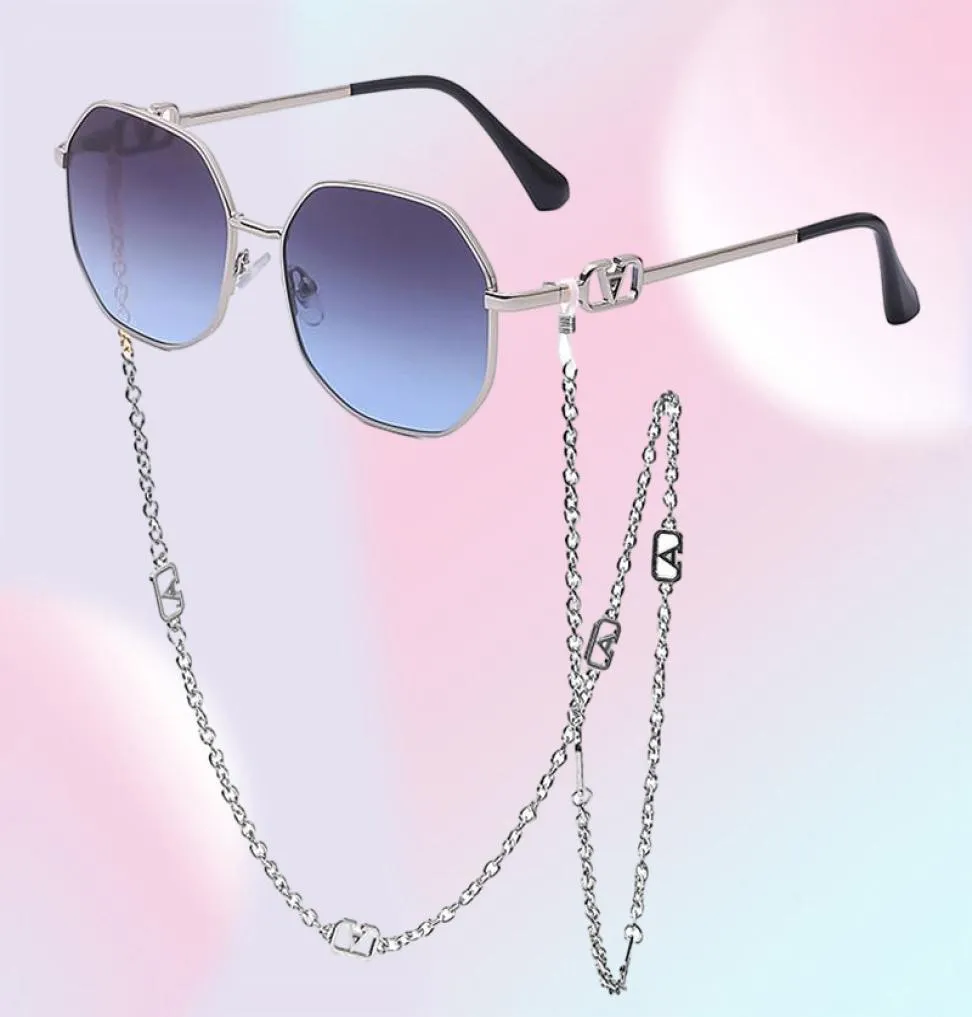 Luxe zonnebrillenketen Women 2021 Antidrop lanyard onregelmatige bril trend luxe verjaardagscadeau ontwerper merk4738980