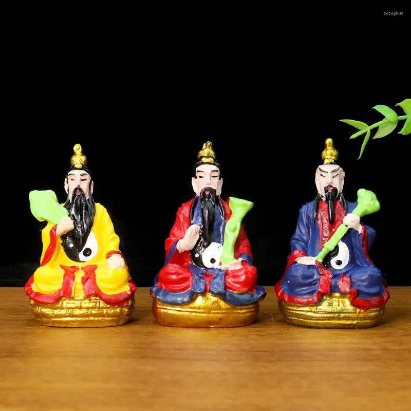 Estatuetas decorativas taoísmo lao tzu mitologia divindade sanqing sacerdote taoísta imensurável deus yin yang tai chi pregar resina artesanato diy feng