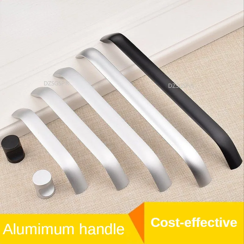 Aluminium aluminiowe czarne gałki szafki szafki kuchennej gałki szuflady ciągną czarne meble szafki
