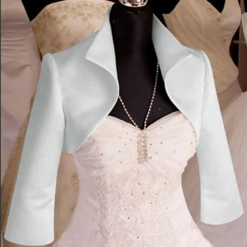 3/4 Sleeve Satin Bridal Wrap Jacket Bolero for Women Evening Party Coat  from Dhgate Dress Accessories - price 20.3