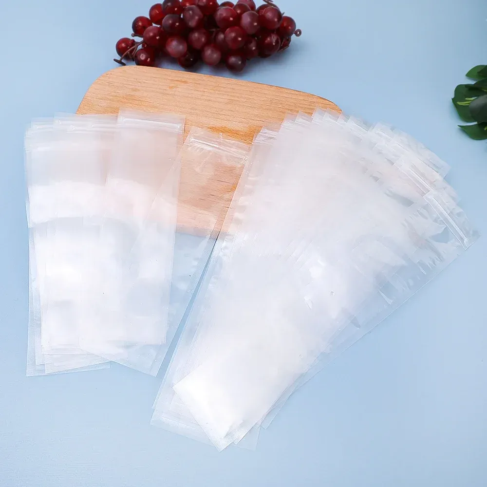 20Pcs Disposable Ice Molds Bags Transparent Ice Cream Bag Popsicle Pouch for Fruit Smoothies Yogurt or Freeze Pops Kitchen Tool