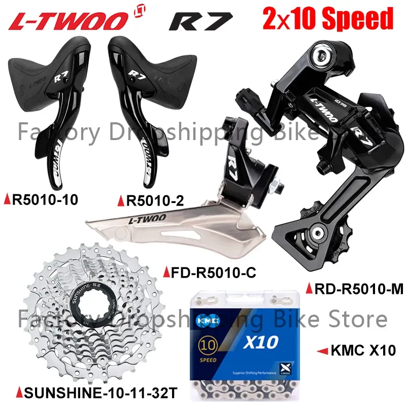 LTWOO R7 Road Bike 2X10 Speed Derailleur Groupset Compatible Shimano SUNSHINE 25T 28T 32T Cassette X10 Chains Bicycle Parts From 83 42 DHgate