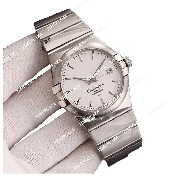 2024 Nuovo nuovo a buon mercato da 38 mm Data 123.10.38.21.02.001 Diaria bianca Miyota 8215 Orologio automatico Sapphire Glass in acciaio inossidabile Orologi braccialetti in acciaio inossidabile