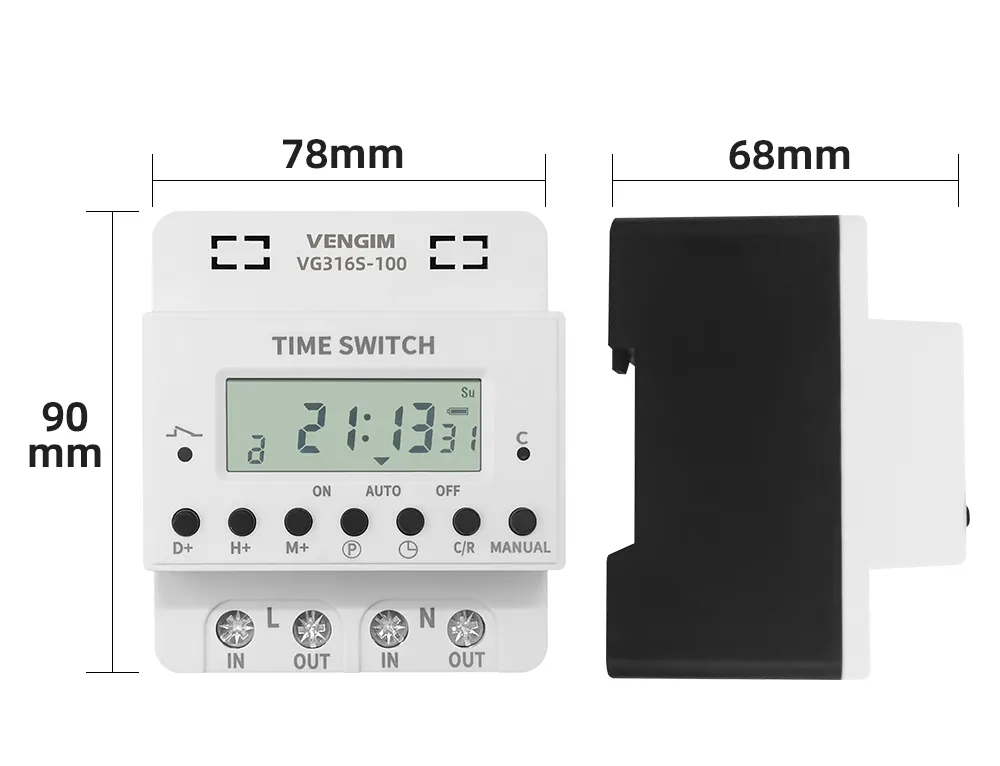 DHgate.com:Weekly Programmable Digital Timer Switch Relay, 220V 60A ...