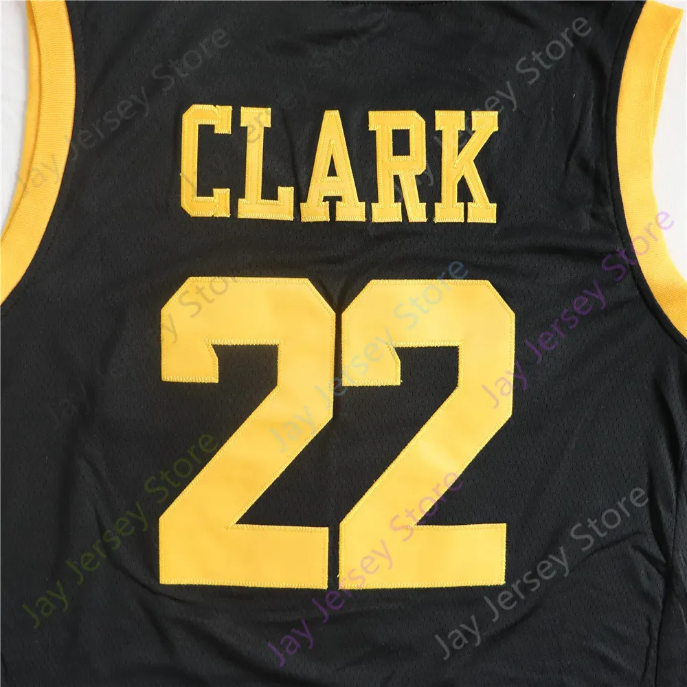 2024 Final Four Jerseys 4 Women College Basketball Iowa Hawkeyes 22 Caitlin Clark Jersey NCAA Black Yellow White Men Youth All Stitched