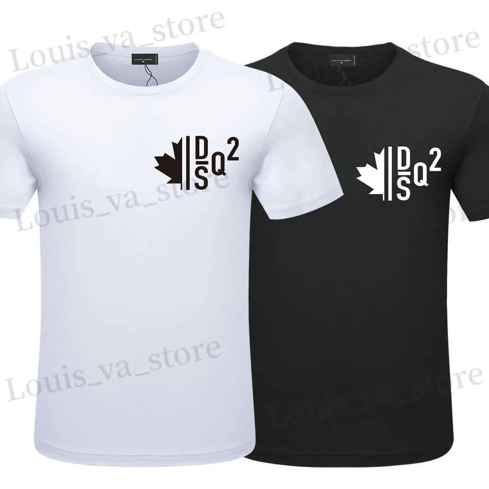 T-shirts voor heren nieuw merk Summer Mens T-shirt mode casual losse katoenen sport t-shirt strt hiphoppaar print wit zwart t-shirt t240411