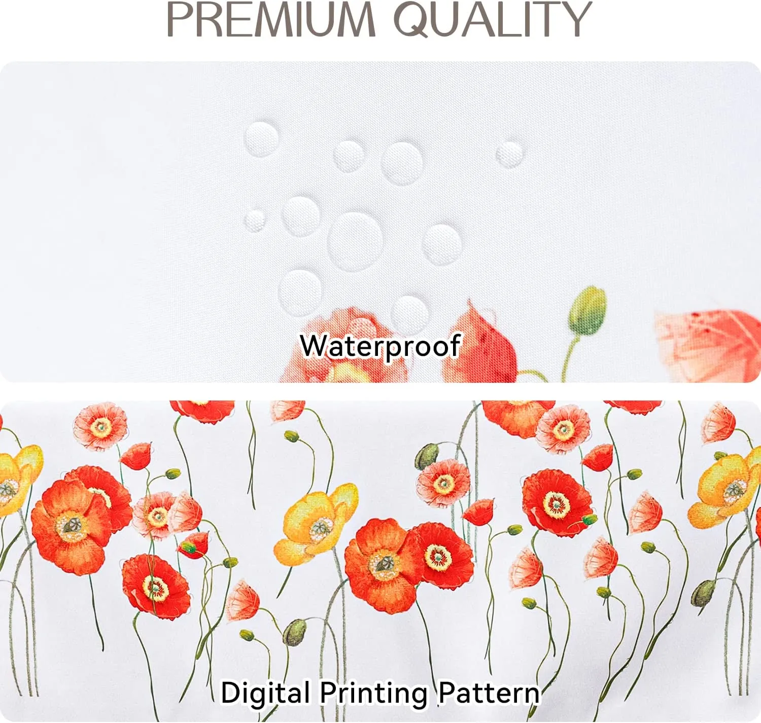 Spring Poppy Floral Rectangle Tracloth Holiday Party Decorations Waterspect Tracloth For Wedding Dining borddekor