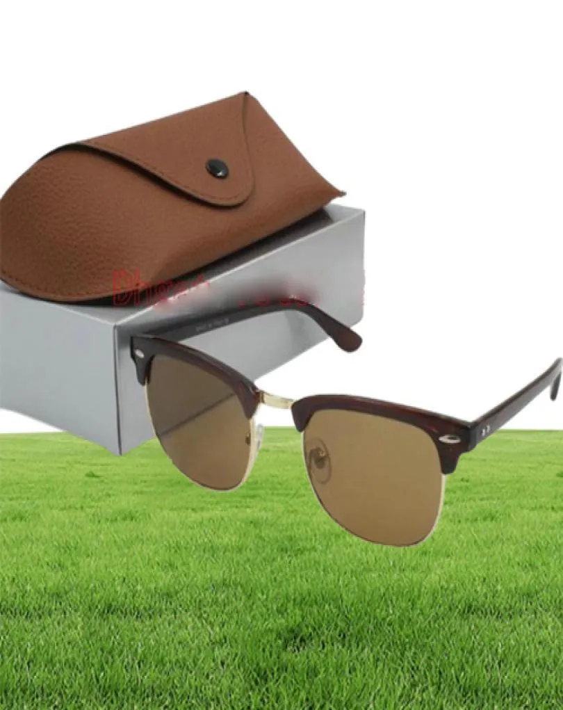 Vendre de nouveaux verres de soleil maître-soleil Hinge Sunglasses planter des lunettes de soleil noires Club Club Mens Lunettes pour femmes avec étuis marron1469449