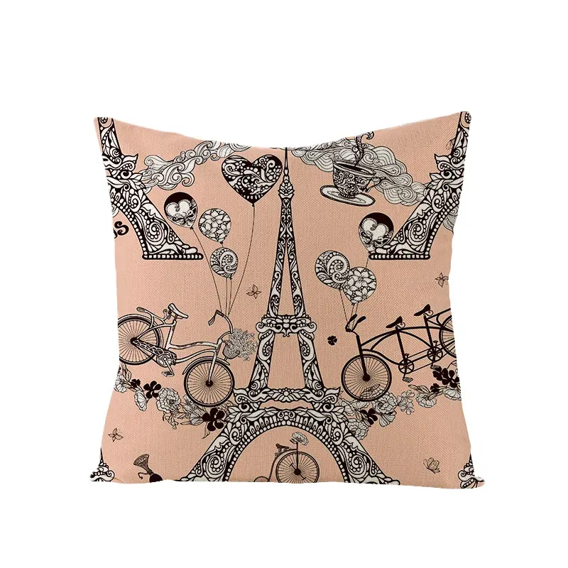 Paris France Pillowcase Eiffeltoren kussens kussens voor slaapkamer vrouwen mannen cadeaubon esthetiek deksel kussensomvatten voor coush sofa