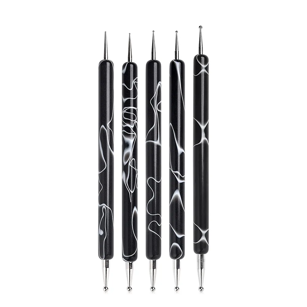 KADS 5Pcs Nail Art Dotting Tool Set Double-ended Dotting Pen Nail Art Design Tip Dot Paint Brush Manicure Kit Ball Tip Clay Tool