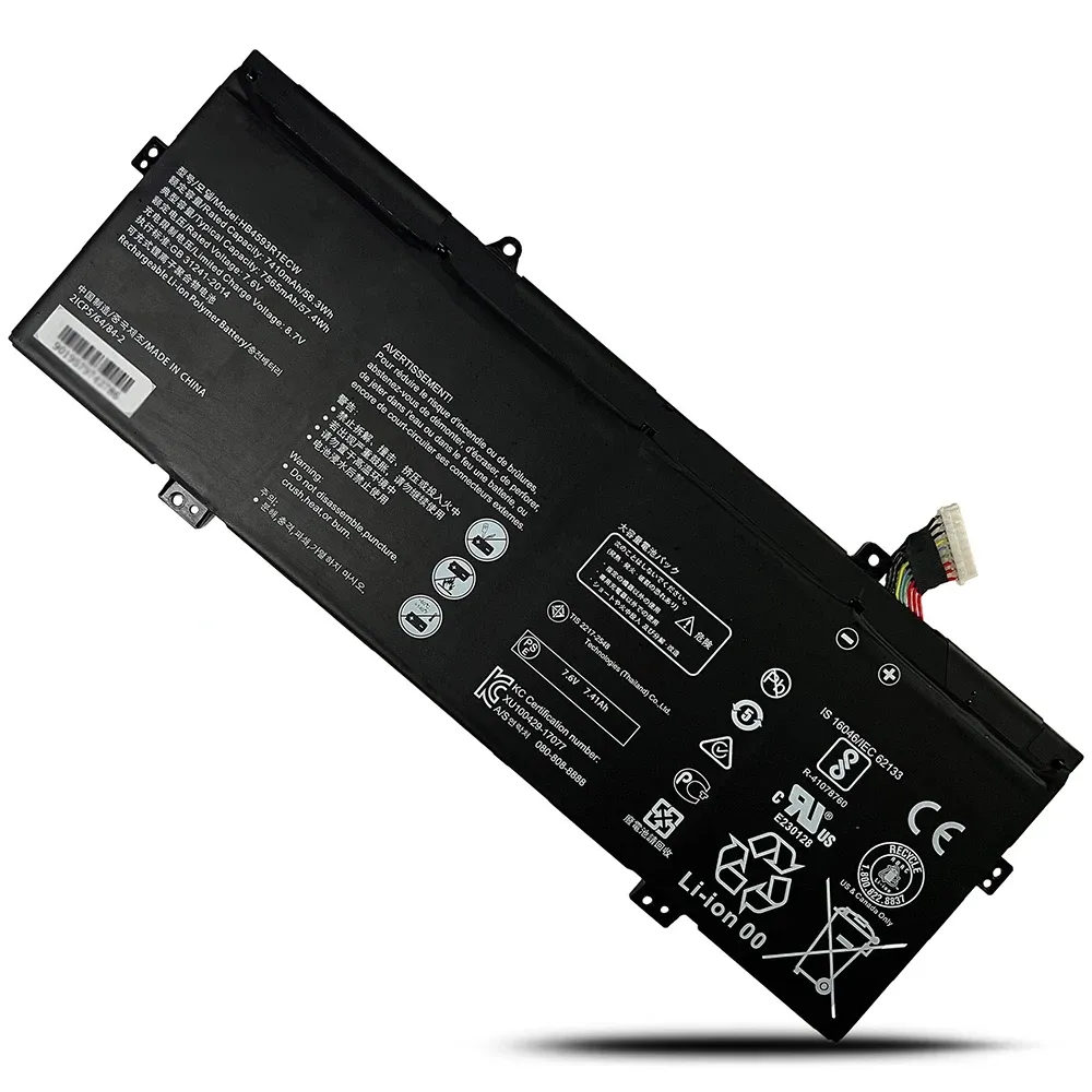 Batterien HB4593R1ECW Laptop Batterie Ersatz für Huawei MateBook X Pro i7 Machw29 2019 Machw19b Machw29C KPLW00 KLVW19 VLTW60/50