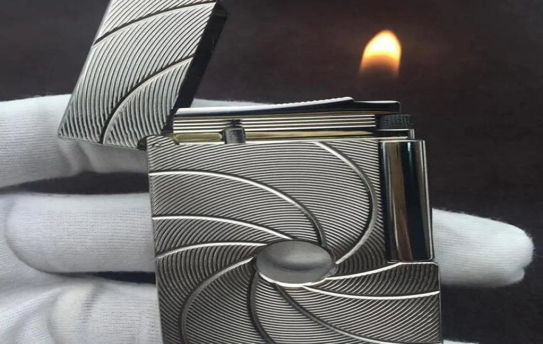 2022 NY ST ATT LIGHTER BRIGHT SOUNT GRÅN MED ADAPTER Luxury Men Accessories Gold Silver Mönster för pojkvän Gift 11708097004