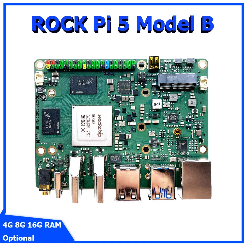 RK-5687 RK-5688　のり Radxa ROCK Pi 5B: 8-Core RK3588 Development Board with