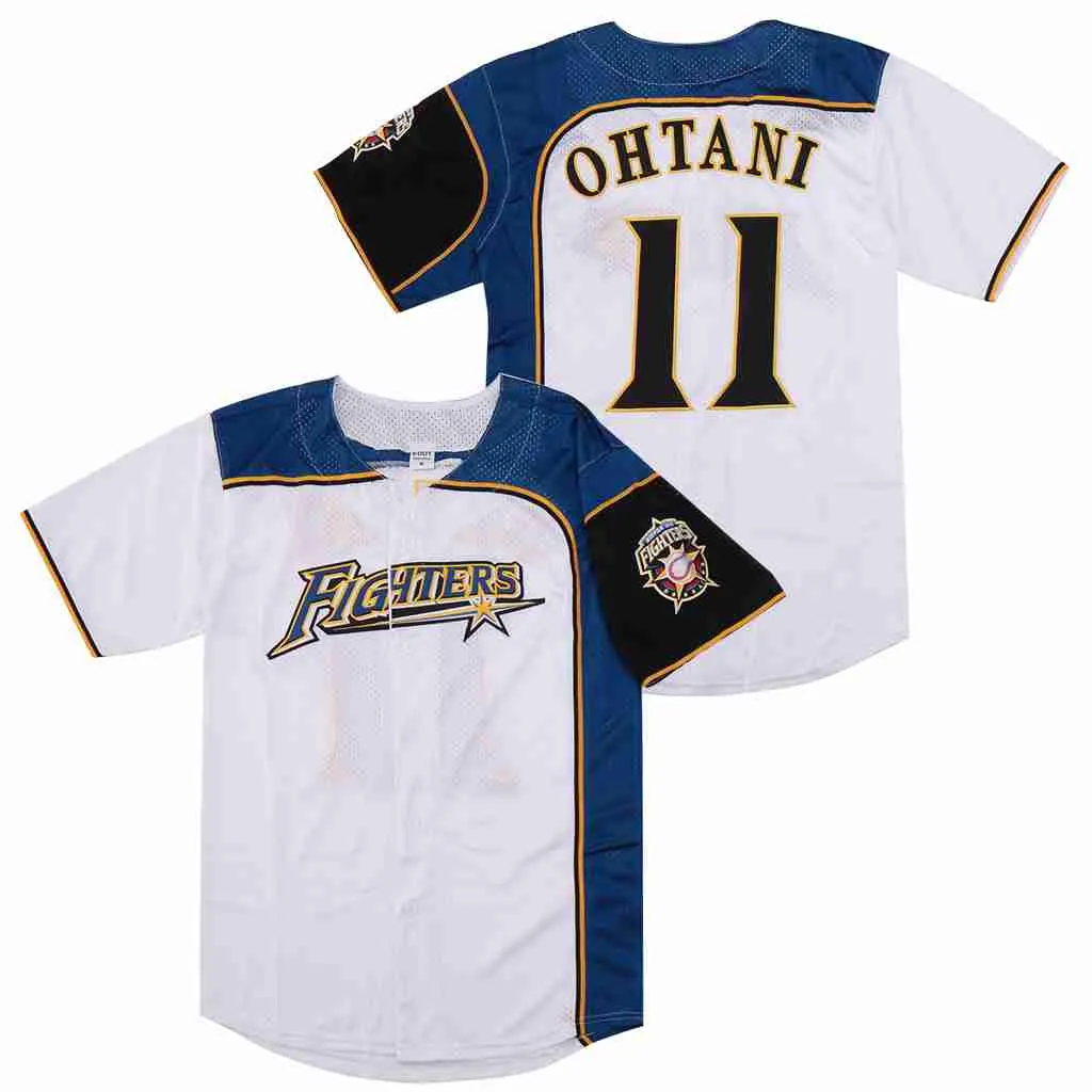 Baseball Jersey Japan Fighters 11 16 ohtani maillots coudre broderie de haute qualité sport bon marché extérieur vert blanc 2023 monde