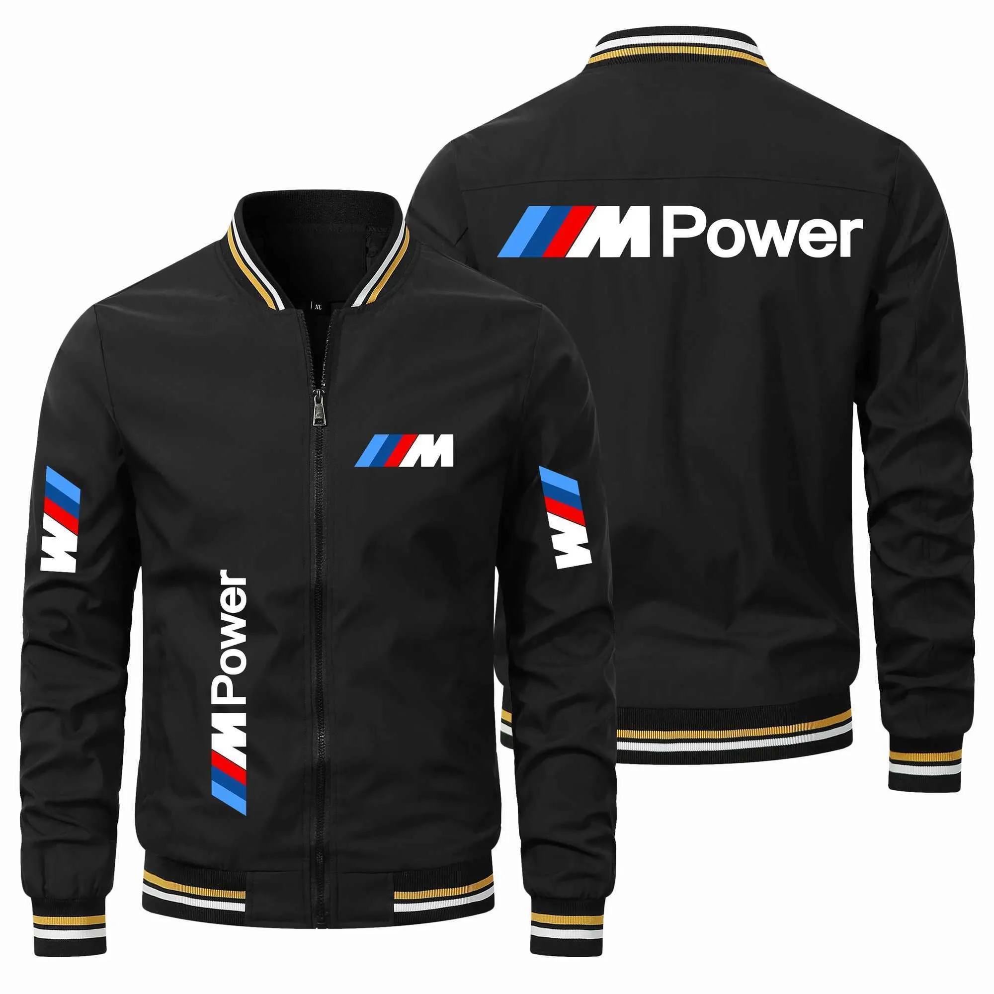 Men's Windproof Casual Racing Jacket Harajuku Style, BMW M Power Design