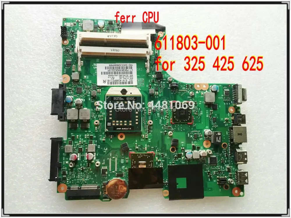 Scheda madre per HP Compaq 625 325 326 425 Notebook 611803001 CQ325 Laptop Mainboard Mainboard Mainboard RS880M DDR3 con CPU gratuita