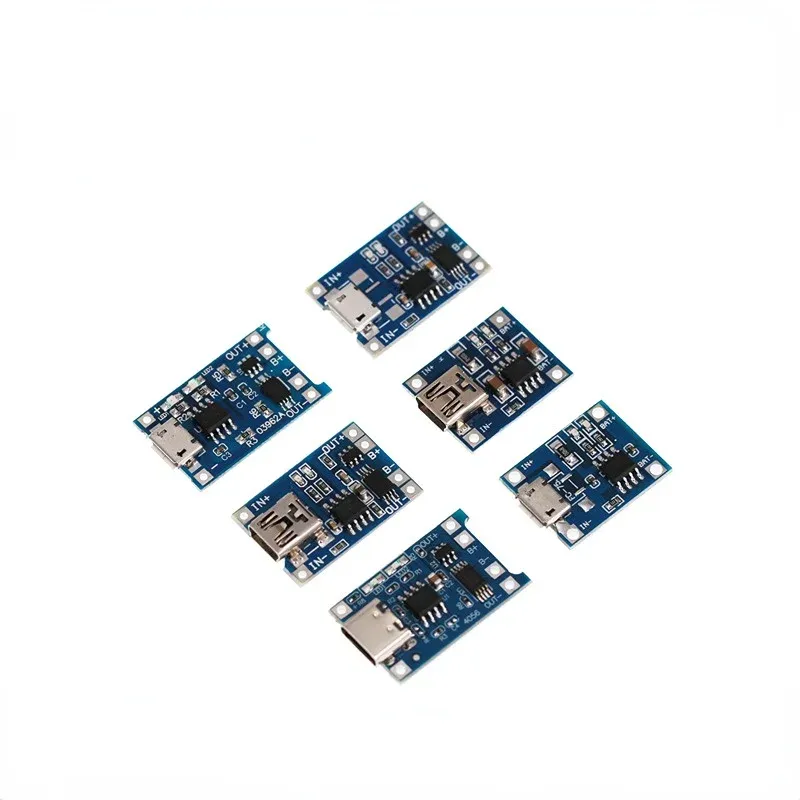 2024 5V 1A Micro USB 18650 type-c Lithium Battery Charging Board Charger Module+Protection Dual Functions TP4056 18650 Sure, here are