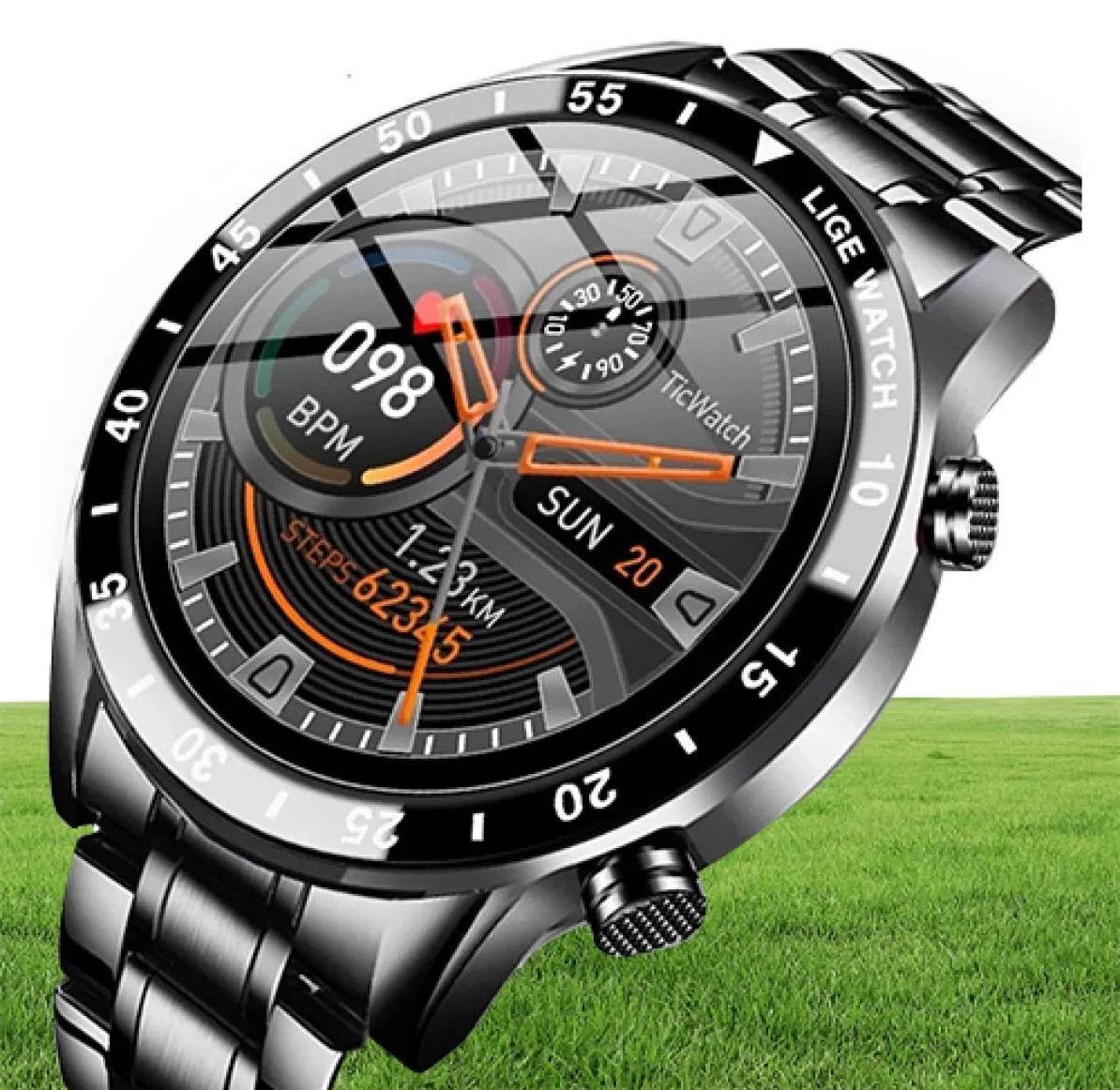 2021 Nieuwe Smart Watch Men Men Hartslag Informatie Informatie Herinnering Sport Waterdichte smartwatch voor Android iOS Phone6656168