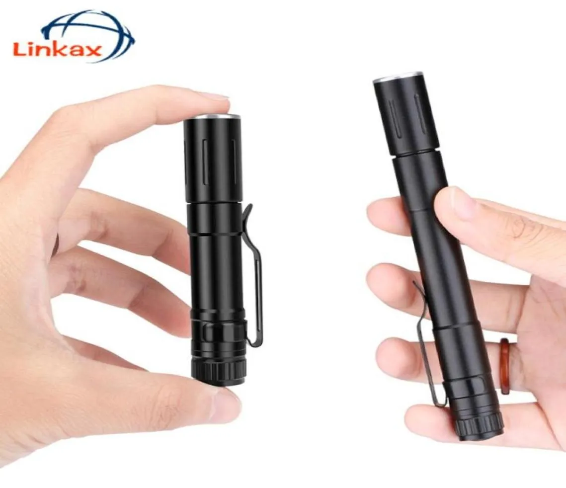 Pen Light Portable Mini LED Torch XPE Flash Light 2000lm jakt campinglampa med 2xaaa batteribelysning9283119