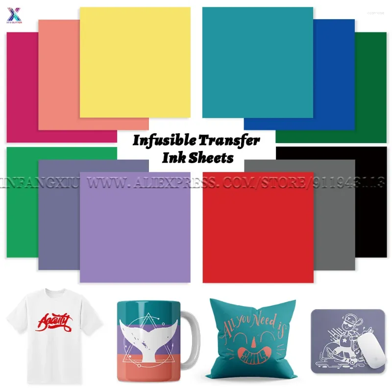 ウィンドウステッカーXFXソリッドカラー注入可能な転送インクシート1 PCS 12x12 "Cricut JoyTシャツの昇華紙