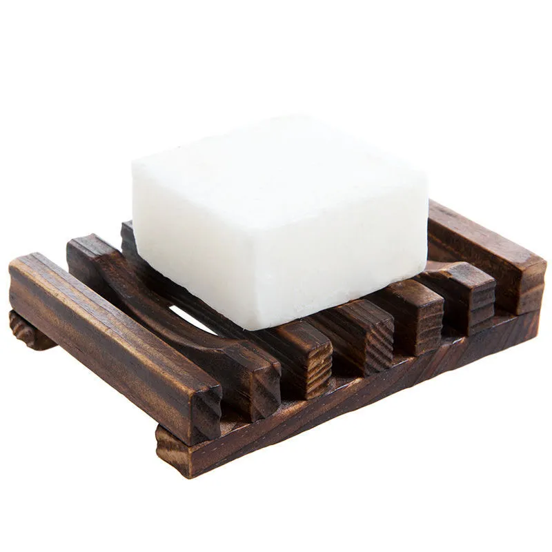 Natural Bamboo Wooden Soap Dishes Holder Tray Self Draining Soap Box Case Hand Washing Soaps Holders for Shower, Bathroom