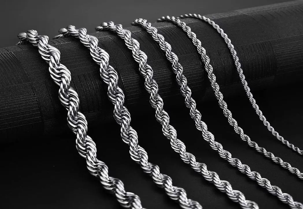 Collier de chaîne de corde en acier inoxydable 25 mm ne jamais fondre les colliers de tour étanche.