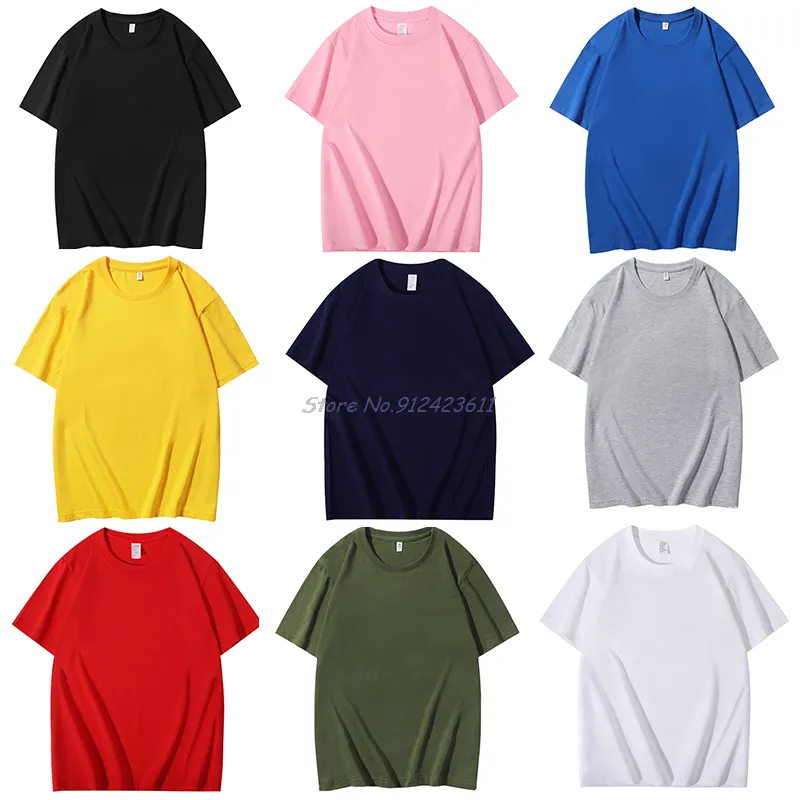 Summer Pure cotton T-shirt 9 colors unisex multi-size short sleeve t-shirt Soft and comfortable streetwear Oversized t-shirt
