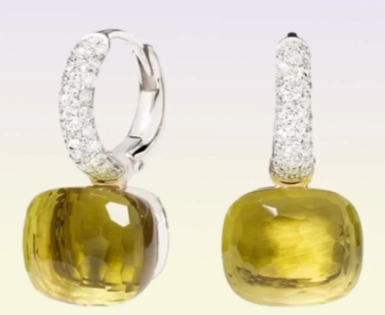 Baoyocn 23 kolory fasetowane kryształowe cukierki kwadratowe 3 złoto kolor wkładki cyrkon cZ kropla wodna moda biżuteria 2205085548