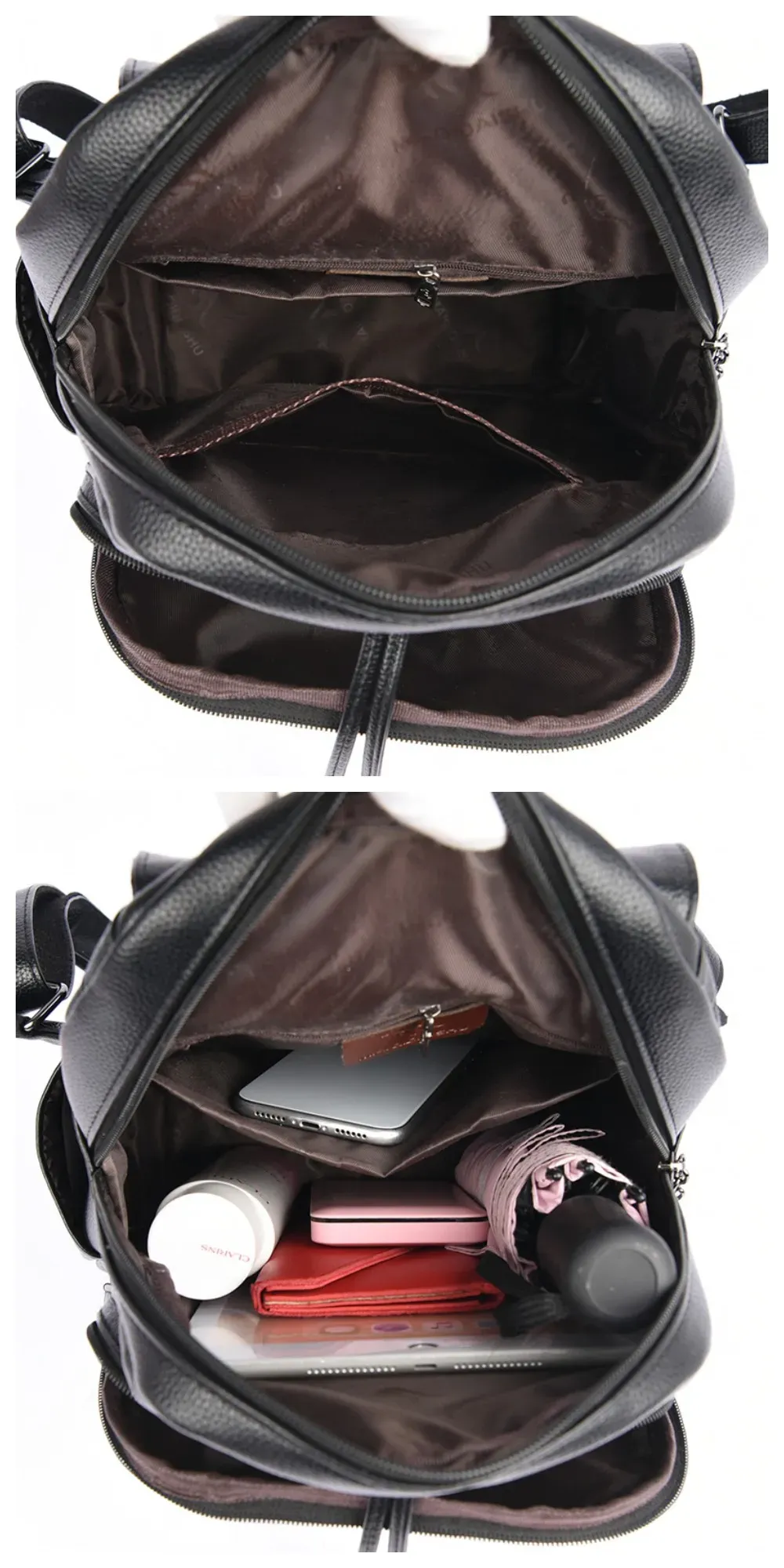 2023 Высококачественный кожаный женский рюкзак для роскошного дизайнерского дизайнера кисточки на плечах молодой высокомерный рюкзак