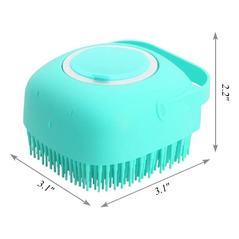 Soft Silicone Dog Cat Shampoo Brush 80ml, Massage Comb