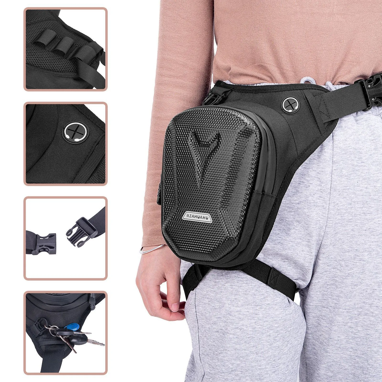 Motorcycle Riding Waterproof Oxford Cloth Thigh Leg Bag Hip