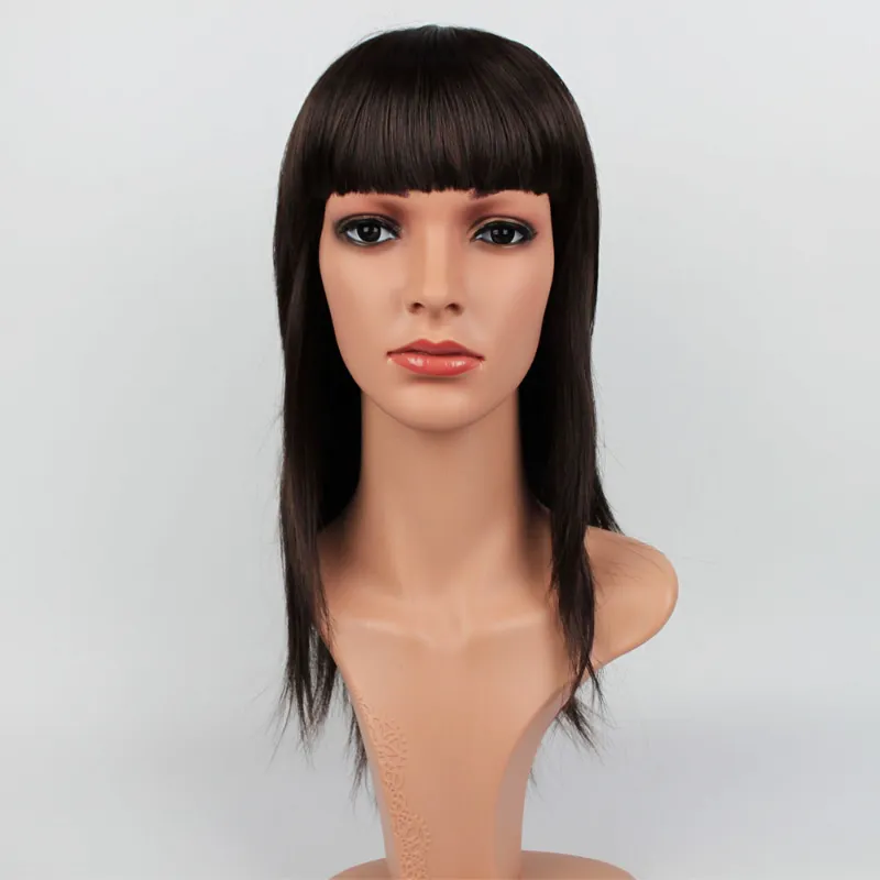 Realistische vrouwelijke één mannequin kop met lang haar voor hoeden sieradendisplay