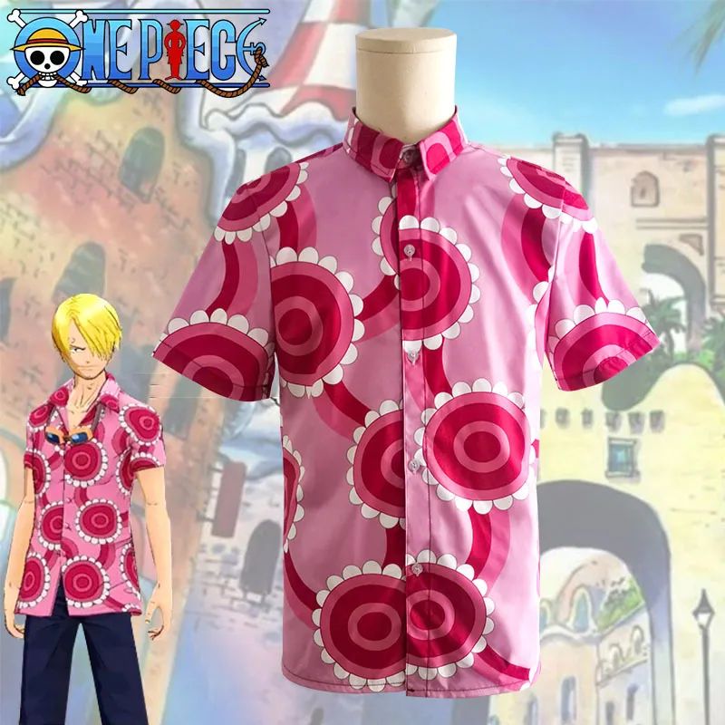 ONE PIECE Sanji Pink shirt with t shirt - Unisex Summer