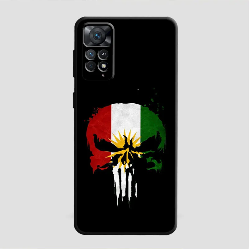 Pour Redmi Note 9A 9S 10C 9 9c 11 10 Pro 8t 8 K40 7A 8T MOBILEPHONE FUNDA KURDISTAN