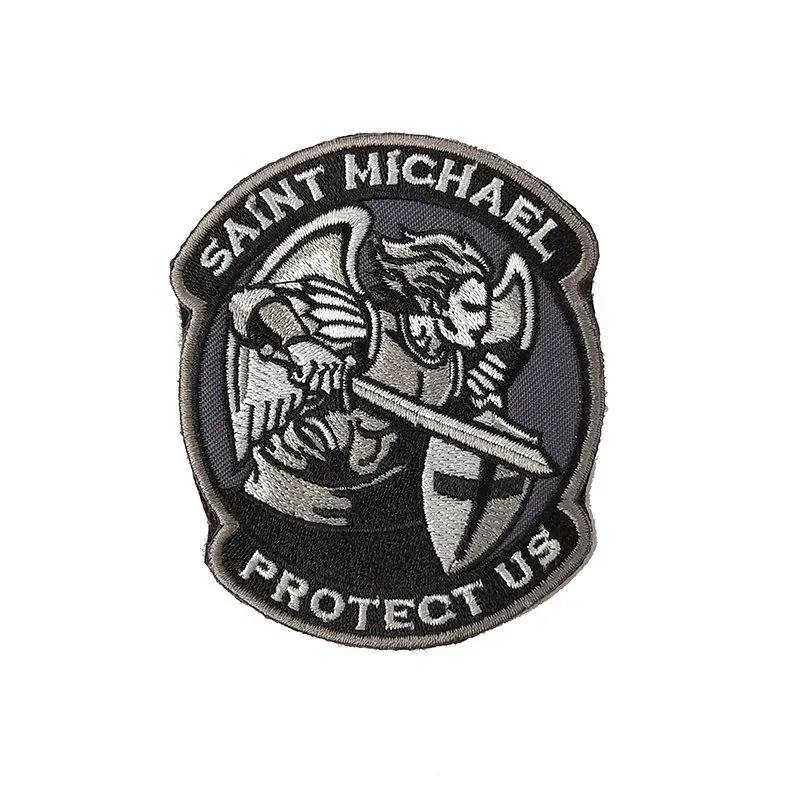 US SAINT MICHAEL PROTEGGIO CAMODINE Magic Patch Etichetta Canda Armata dell'esercito Backpack Military Hook and Loop Distintivi