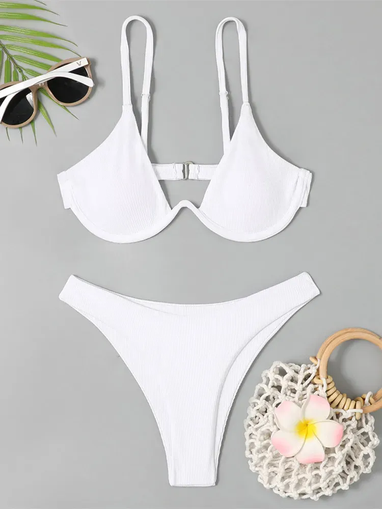 sexy underwire bathing suits Amazon.com: Favnac Sexy Bikini for Women Underwire Swimsuits Criss Cross  Halter Swimwear Spaghetti Strap Bathing Suit 2 Piece Black X-Small :  Clothing, Shoes & Jewelry main image 1