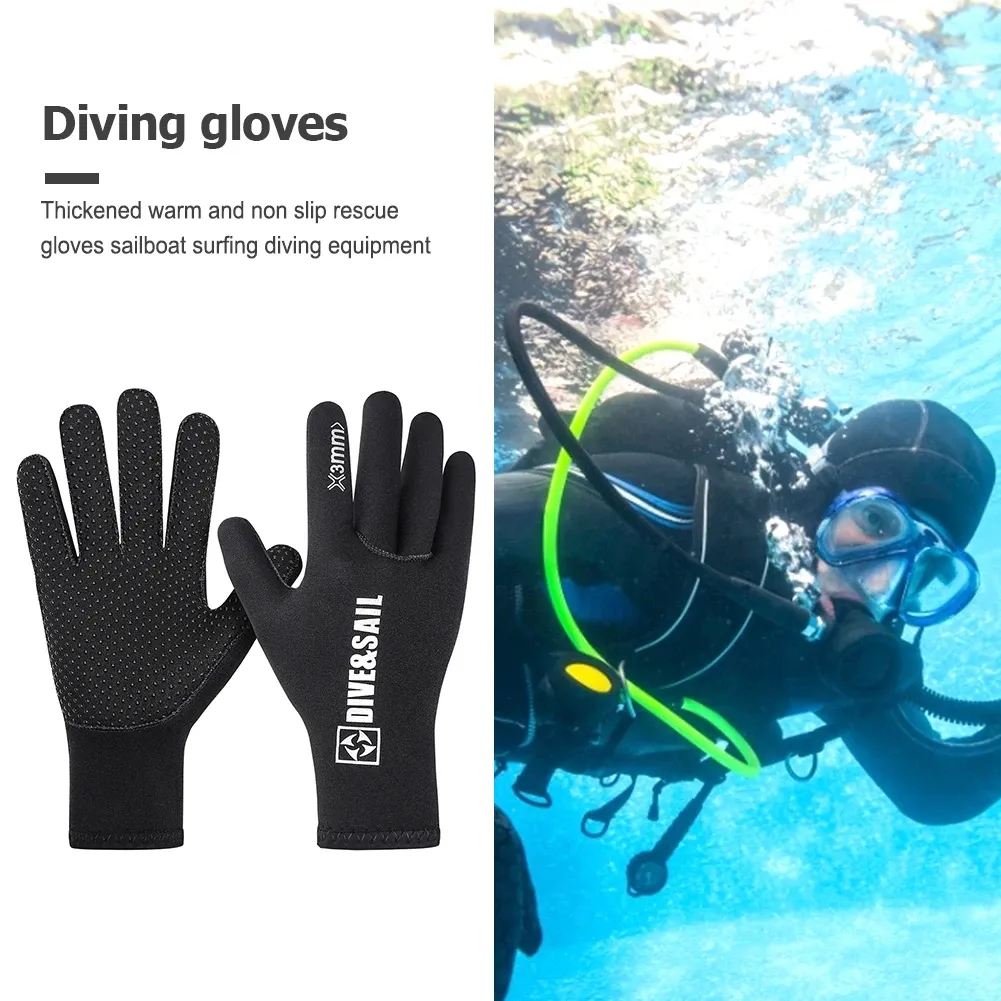 3 мм неопреновые перчатки для мужчин для мужчин, плавающих для серфинга, снорклинга, копья подводной рыбацкой охотничьи перчатки оборудование для дайвинга