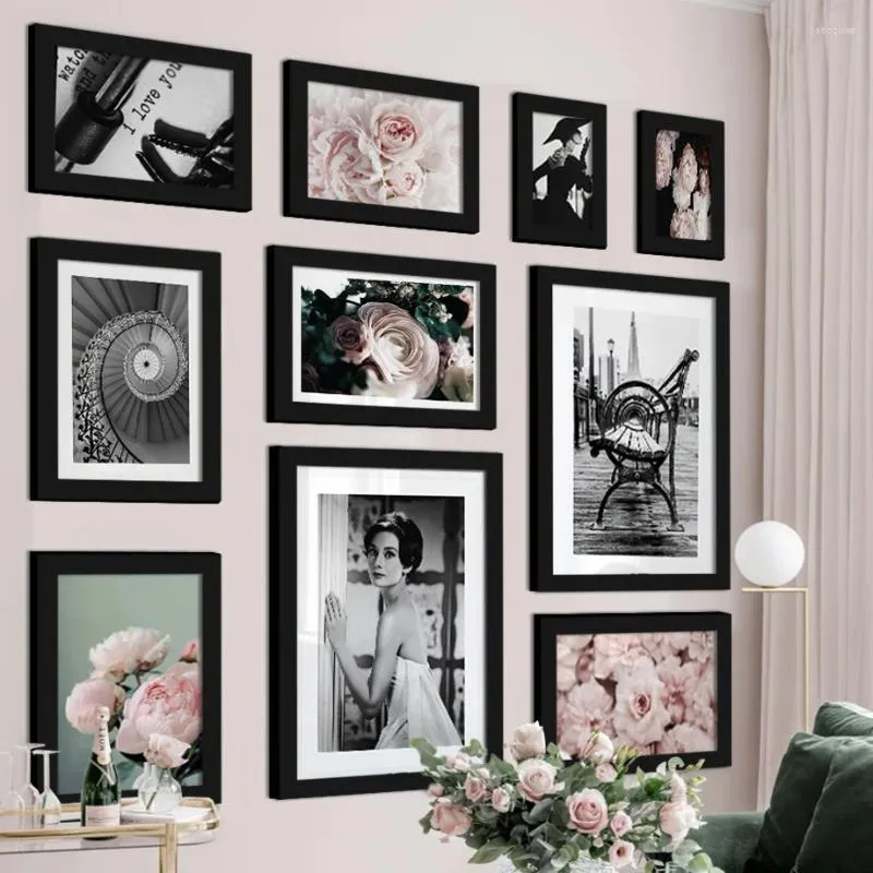 Frames 10 Piece Wood Family Po Frame Wall Gallery Kit Picture For With Plexiglass Classic Wooden Hanging