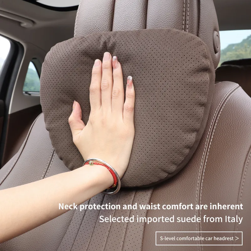 Car Headrest Neck Support Seat Soft Neck Pillow Breathable GR SPORT For Toyota YARiS Supra Corolla Prius Harrier Camry Tacoma RZ