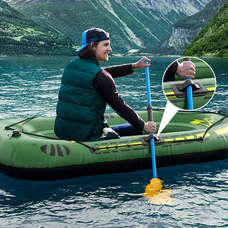 Uppblåsbar fiskekajak Uppblåsbar båtkanot Uppblåsbara forsränning Båtar Portable Fishing Boat Raft med paddlar