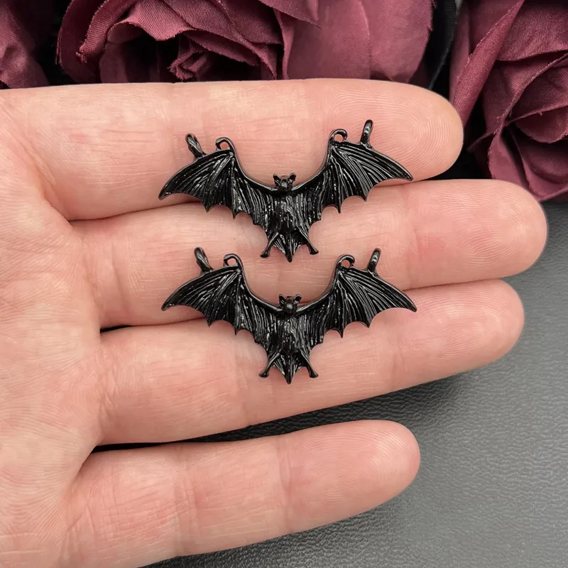 5pcs 44*23 mm Fledermausanschluss Charme Fledermaus Wings Vampire Anhänger Fit Schmuckherstellung DIY -Schmuckfunde Erkenntnisse