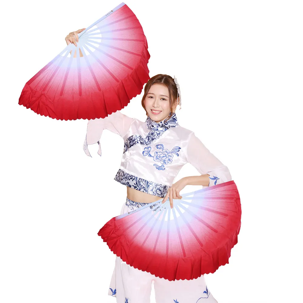 Lateron1 coppia in plastica Taichi Kungfu Fan Dancing Fans Martial Arts Sports Folding Hand Fan Fan da 13 pollici Fan + Fan destra