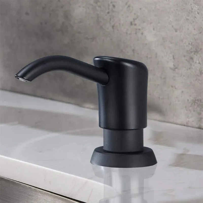 Dispensatore di sapone liquido Finitura elegante nera e ampia compatibilità della cucina facile da pulire
