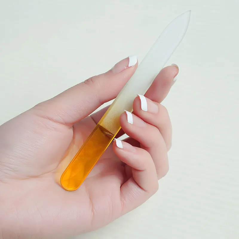 / set fichier de ongles Crystal Polishing File Glass Nail Art Manucure Fichier pour femmes Girl Professional Polissing