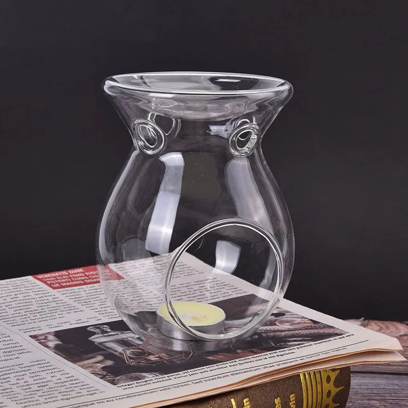 ロマンチックな家の装飾用のガラスキャンドルホルダー：耐熱性炉